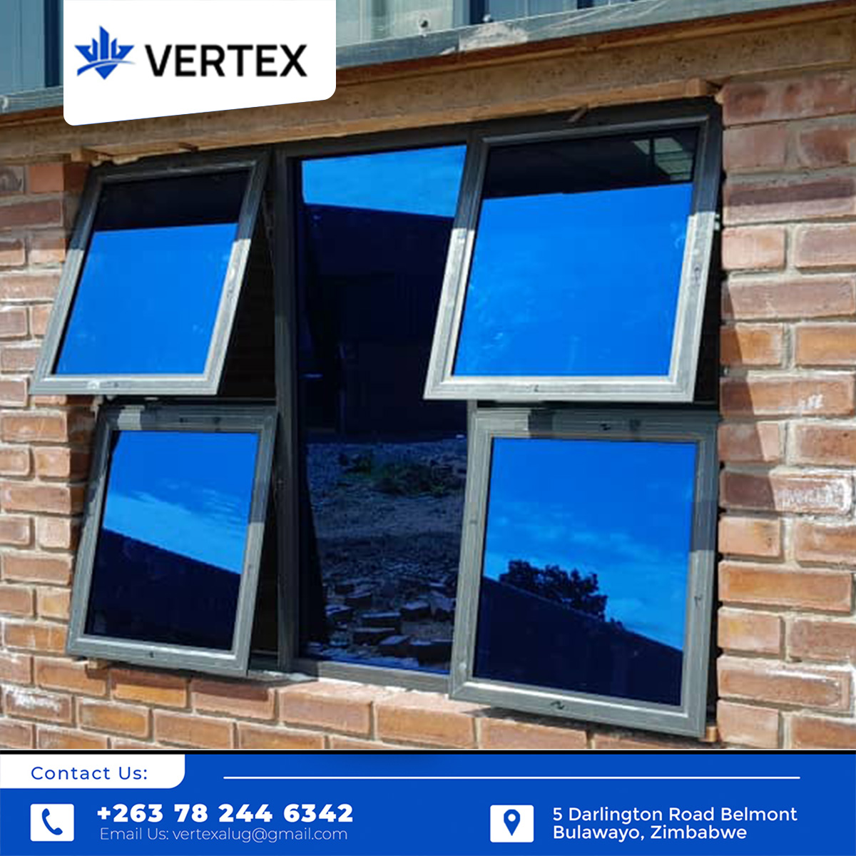 Modern sliding windows installation with energy-efficient glass in residential space